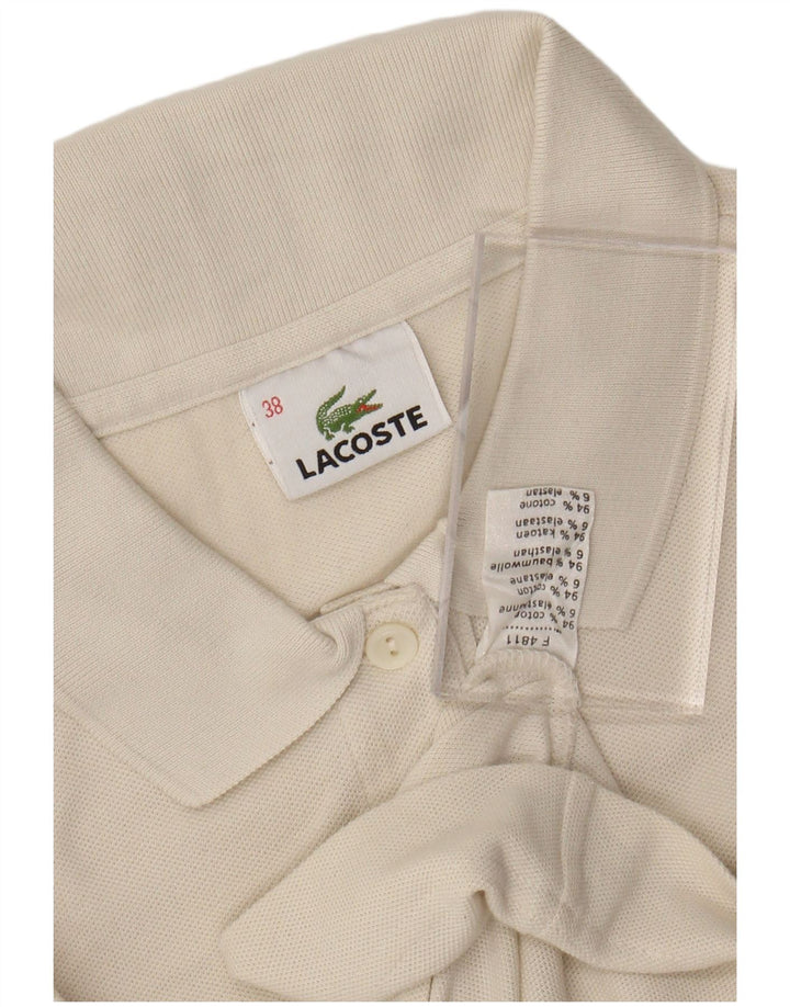 LACOSTE Polo de mujer talla 38 mediano algodón blanco