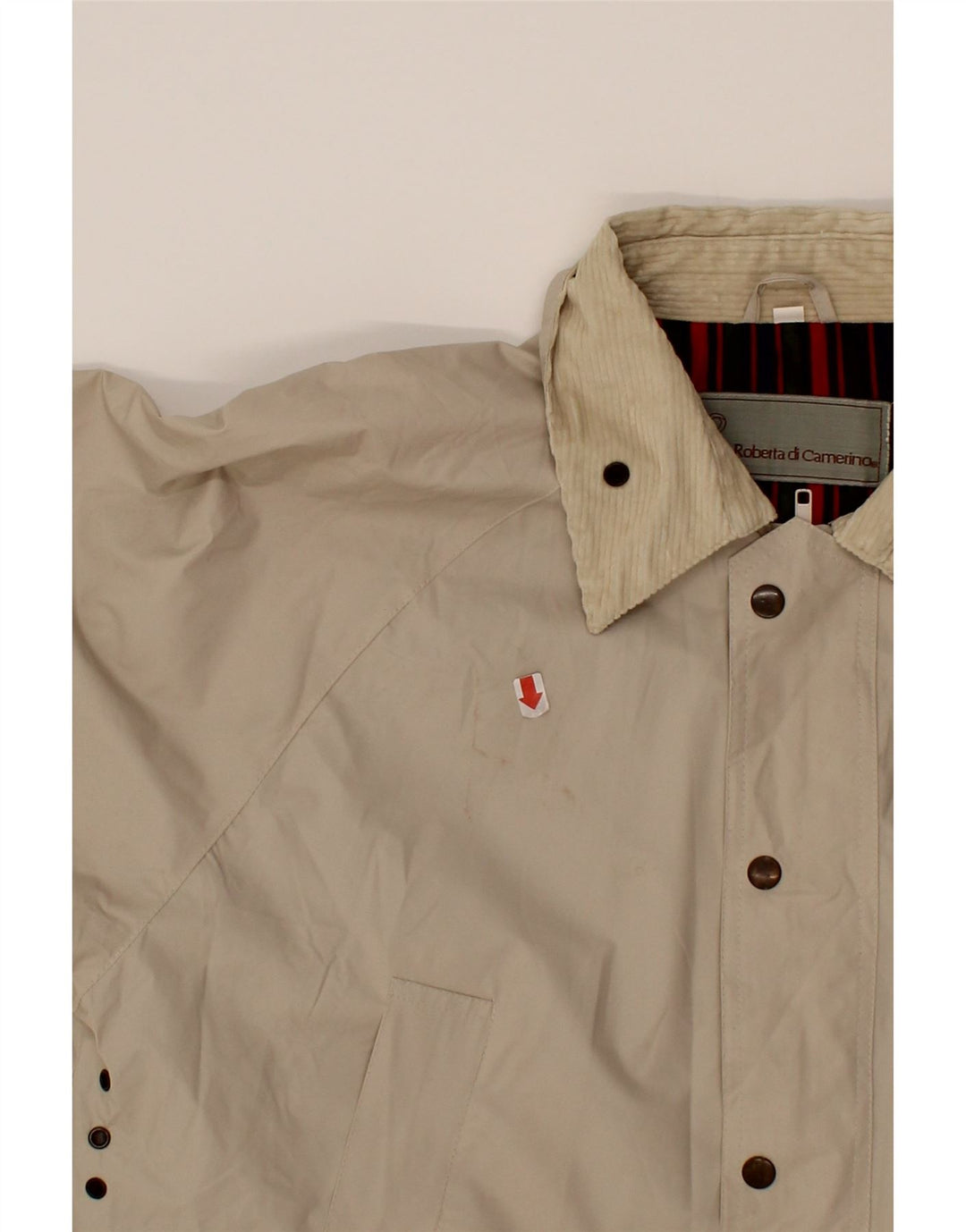 ROBERTA DI CAMERINO Mens Utility Jacket UK 42 XL Off White Polyamide Vintage Roberta di Camerino and Second-Hand Roberta di Camerino from Messina Hembry 
