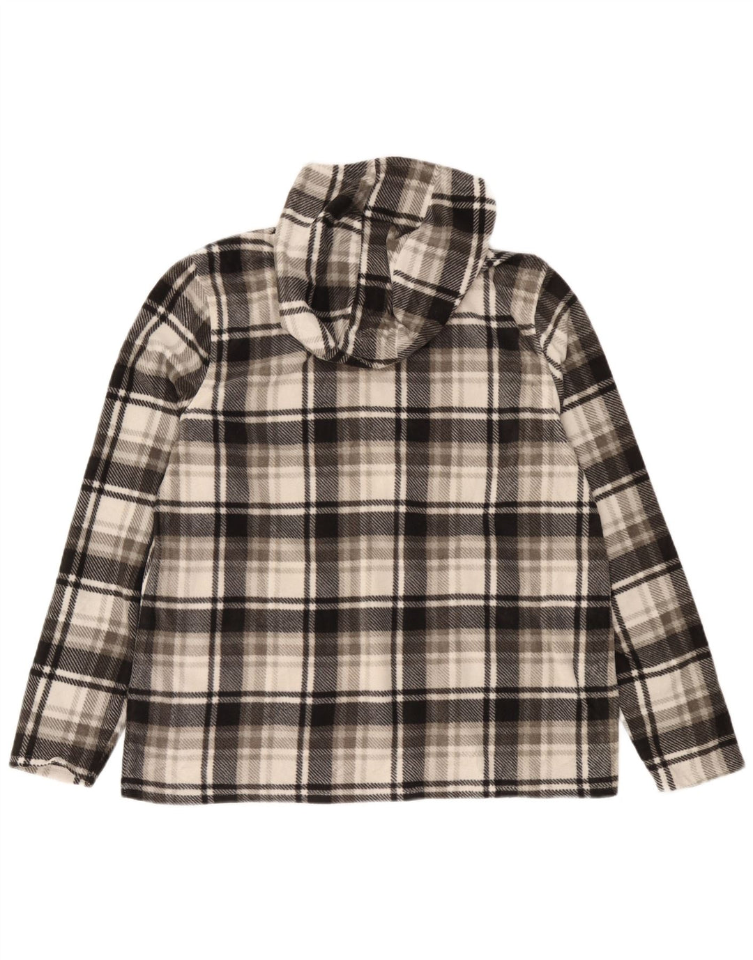 O'Neill Jersey de forro polar con capucha y cuello con cremallera para hombre, 2XL, poliéster a cuadros gris