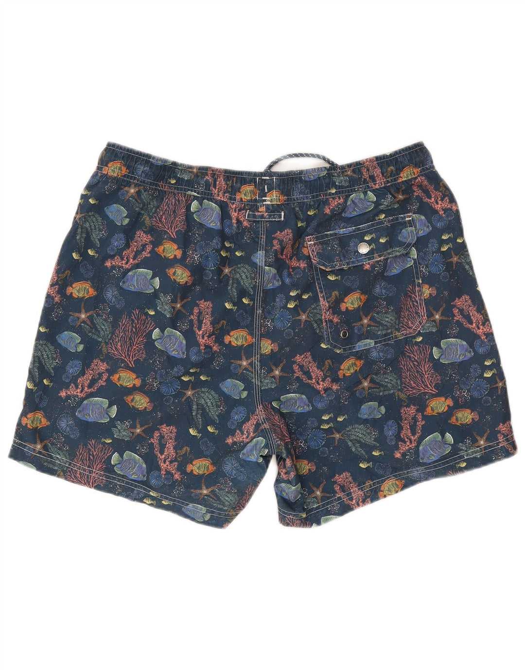 John Lewis - Bañador para hombre con estampado abstracto, talla grande, poliéster, color azul marino