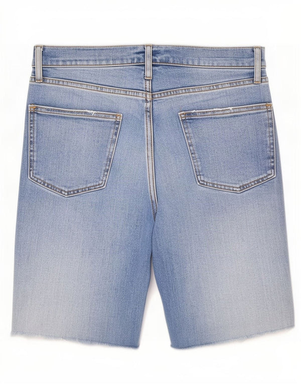 Zara Pantalones cortos de mezclilla desgastados para mujer EU 36 XS W26 Algodón azul