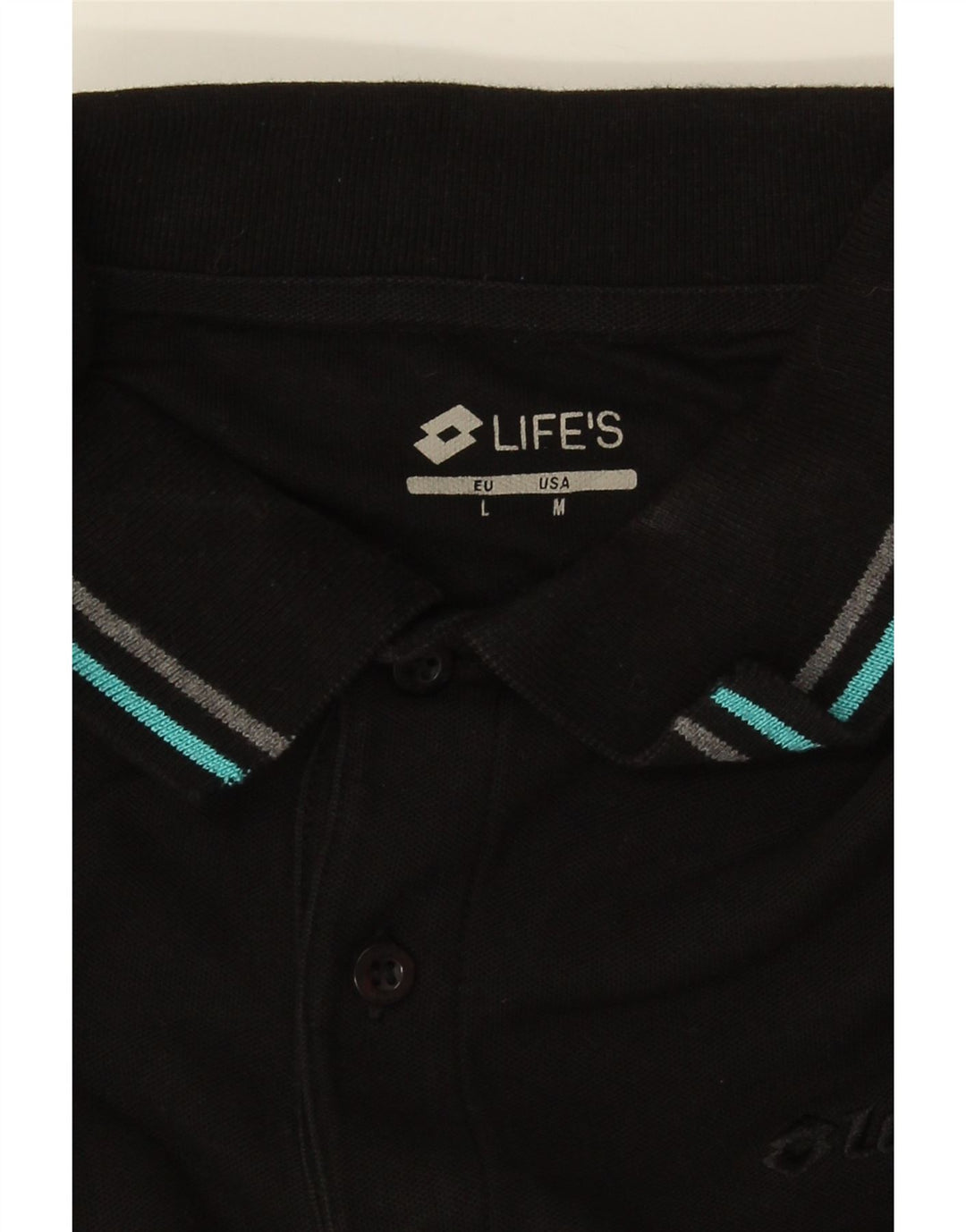 Lotto Life's Polo para Hombre, Mediano, Negro