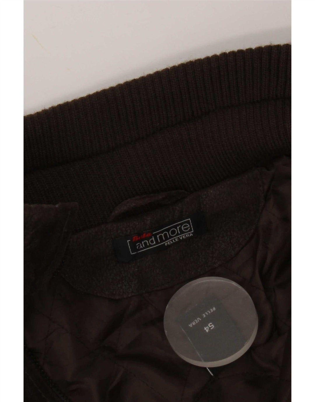 Bata and More Chaqueta de cuero militar para hombre IT 54 2XL Marrón