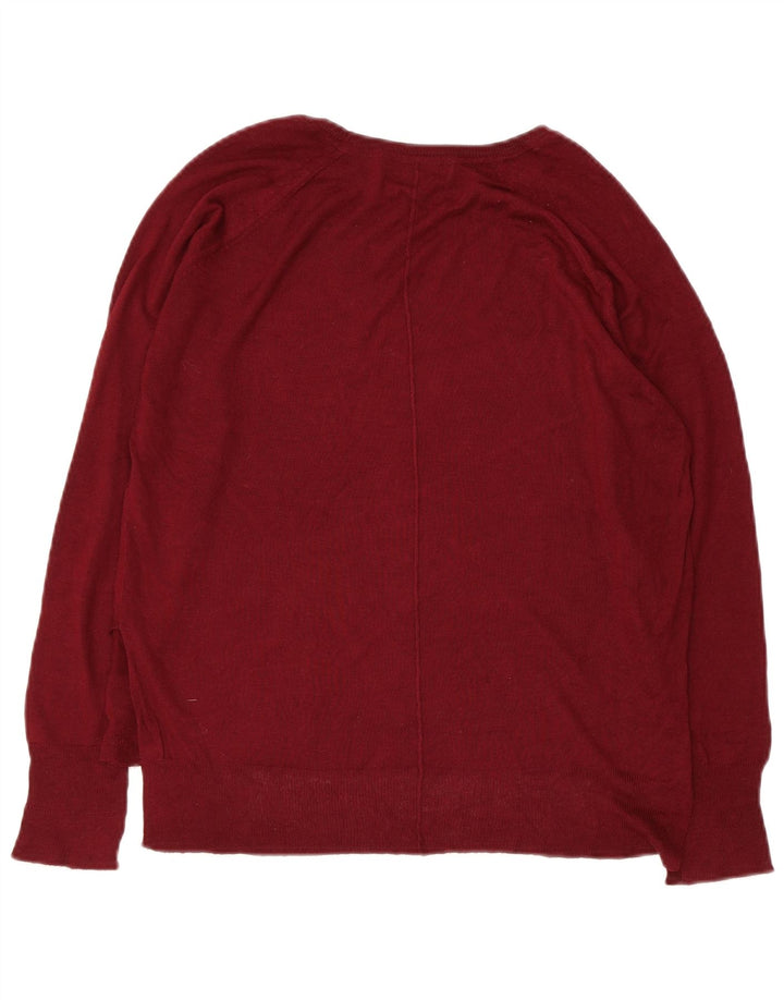 Zara - Jersey con cuello barco para mujer, talla 40, color granate mediano