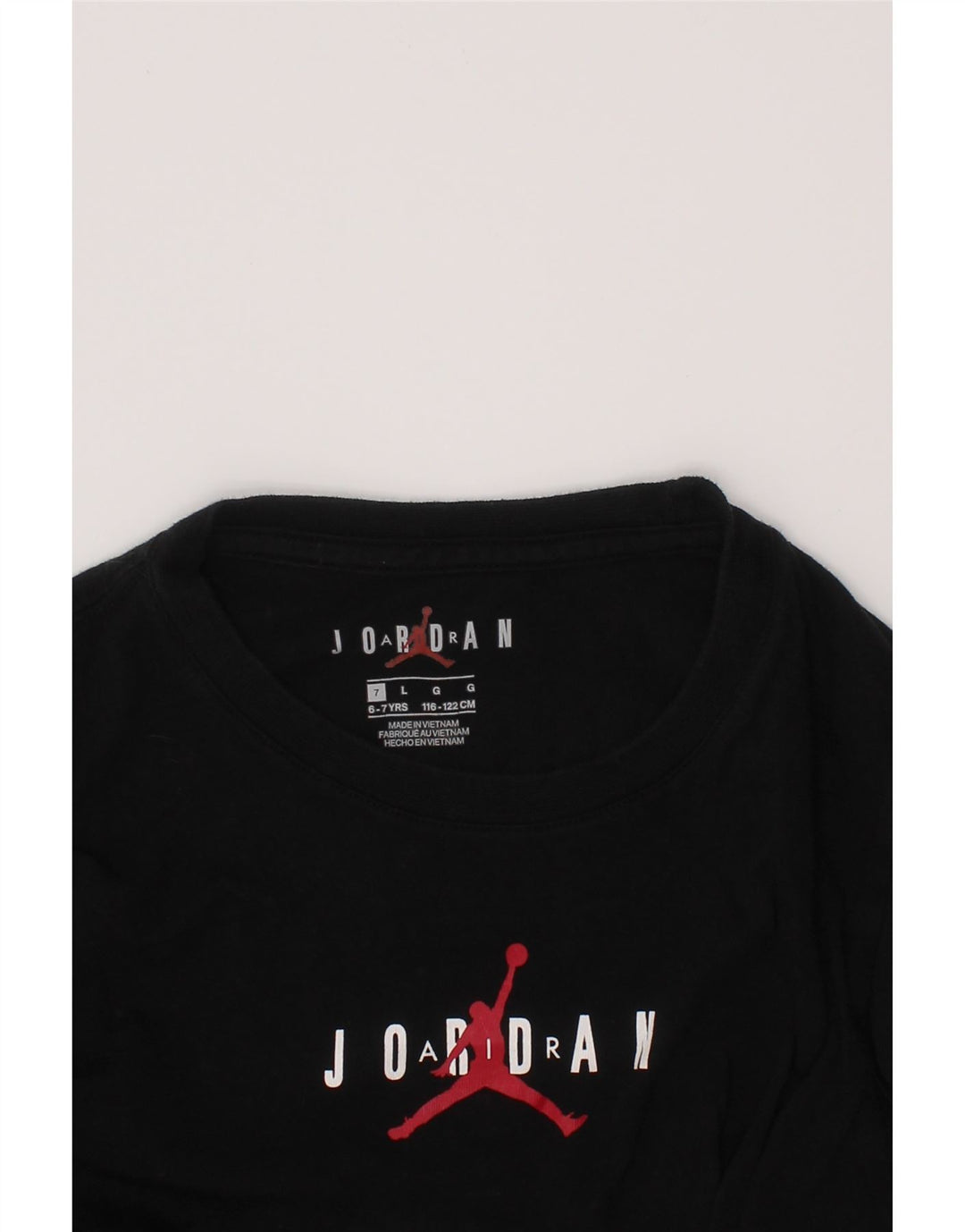 JORDAN Camiseta gráfica para niños de manga larga 6-7 años Grande Negro