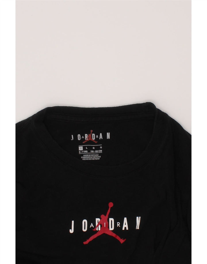 JORDAN Camiseta gráfica para niños de manga larga 6-7 años Grande Negro