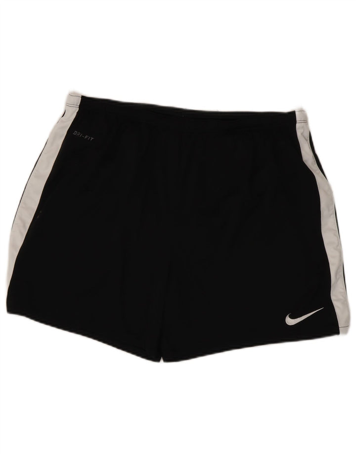 NIKE Pantalones cortos deportivos Dri Fit para hombre XL Poliéster color negro