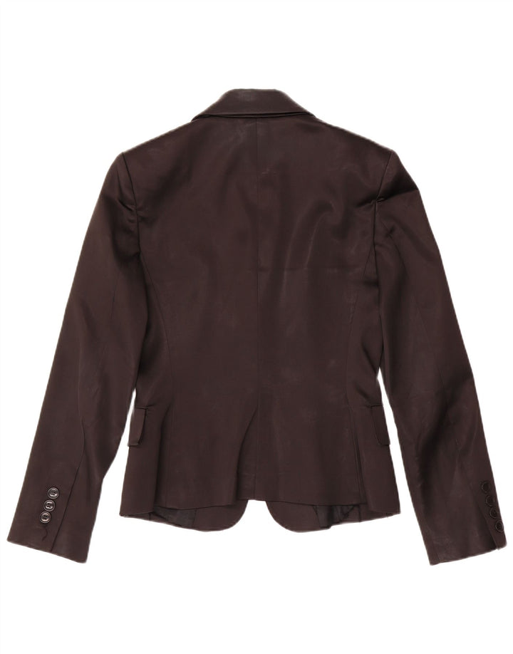 Luisa Spagnoli Chaqueta tipo blazer con 1 botón para mujer IT 42 Acetato negro mediano