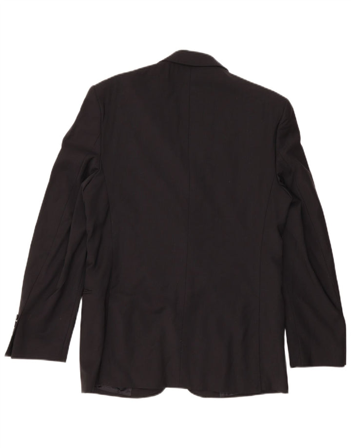 Zara Chaqueta tipo blazer de 2 botones para hombre EU 46 Small Lana azul marino