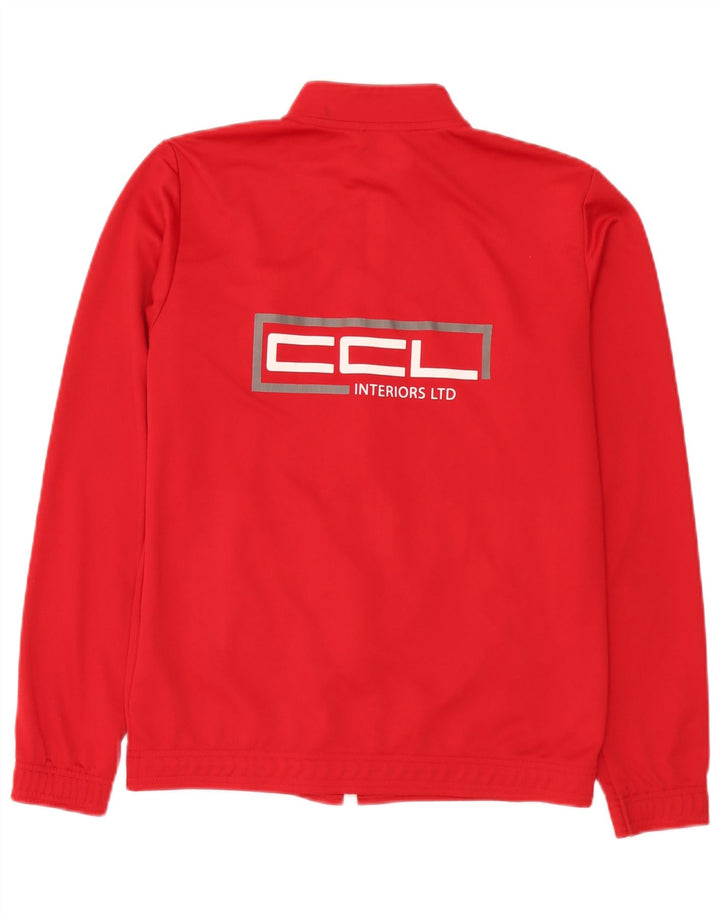 Adidas Hombre Aeroready Graphic Chándal Top Chaqueta Medio Rojo Poliéster