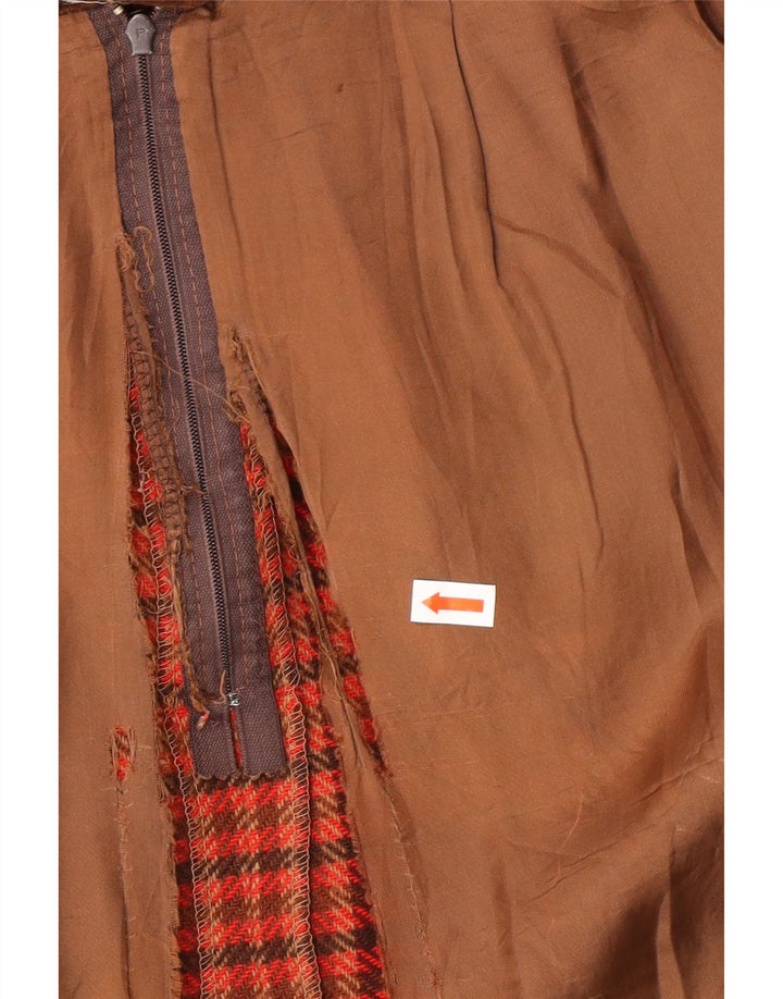 VALENTINO Falda acampanada Miss V para mujer W30 Lana de pata de gallo roja mediana