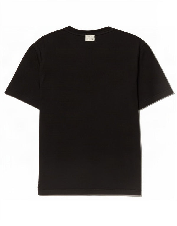 Adidas - Camiseta gráfica para hombre, talla pequeña, algodón negro