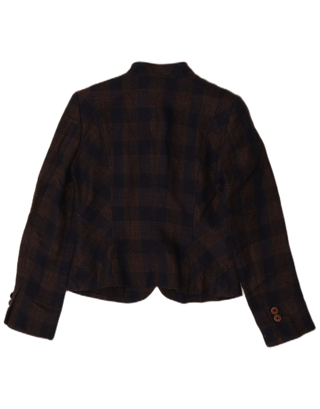 Brooks Brothers Chaqueta corta para mujer US 4 pequeña azul marino a cuadros