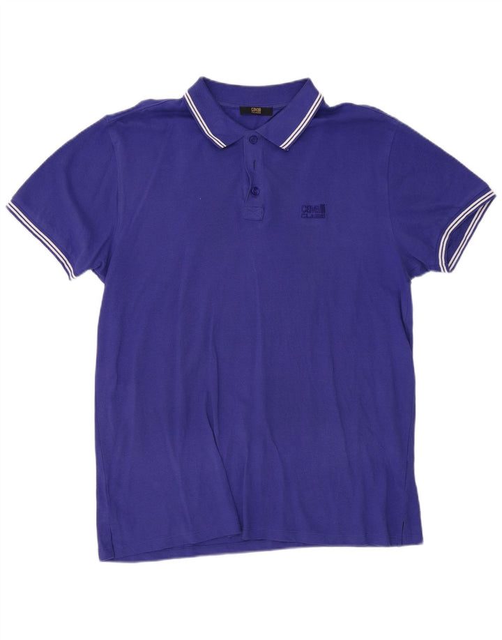 Cavalli Polo Hombre 2XL Algodón Azul