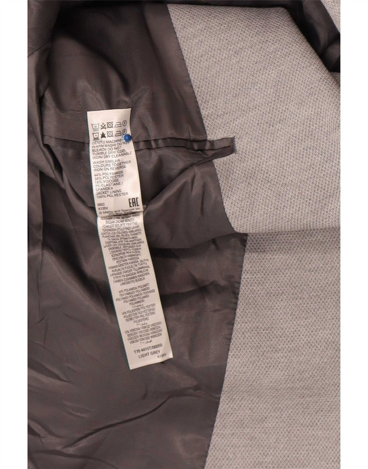Marks & Spencer Chaqueta tipo blazer de 2 botones para hombre UK 48 2XL Poliamida gris