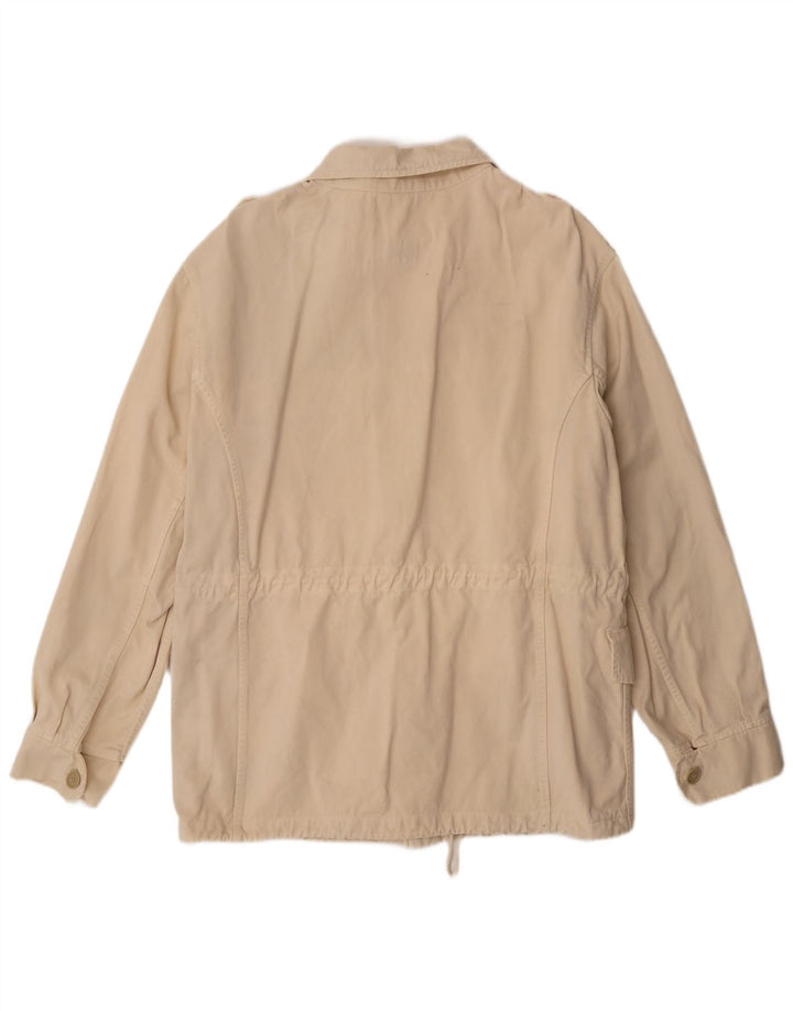 VINTAGE Chaqueta militar utilitaria para hombre Reino Unido 36 Algodón beige pequeño