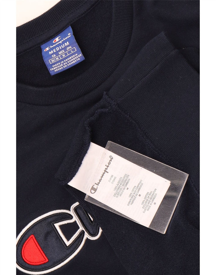 Champion Sudadera Con Estampado Gráfico Jumper Medium Azul Marino Algodón