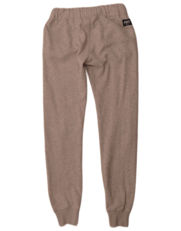 SUPERDRY Pantalones de chándal con estampado gráfico para mujer Joggers UK 4 XS Gris Algodón