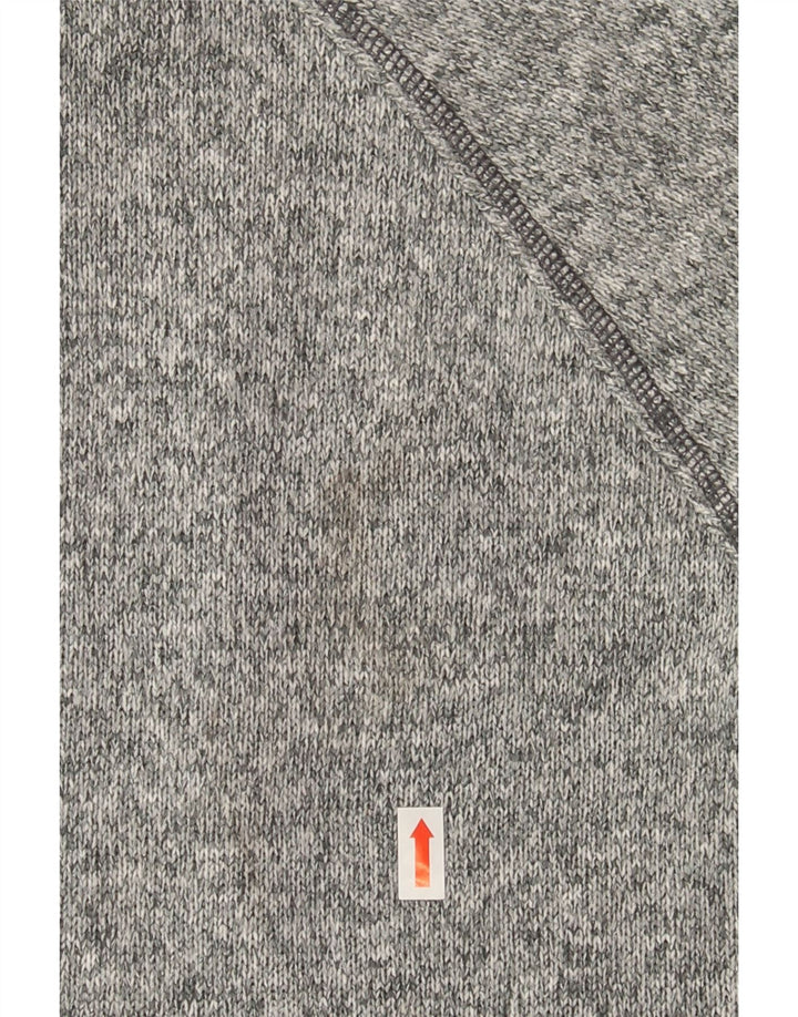 CHAMPION Womens Zip Neck Sweatshirt Jumper UK 20 2XL Grey Polyester Vintage Champion and Second-Hand Champion from Messina Hembry 
