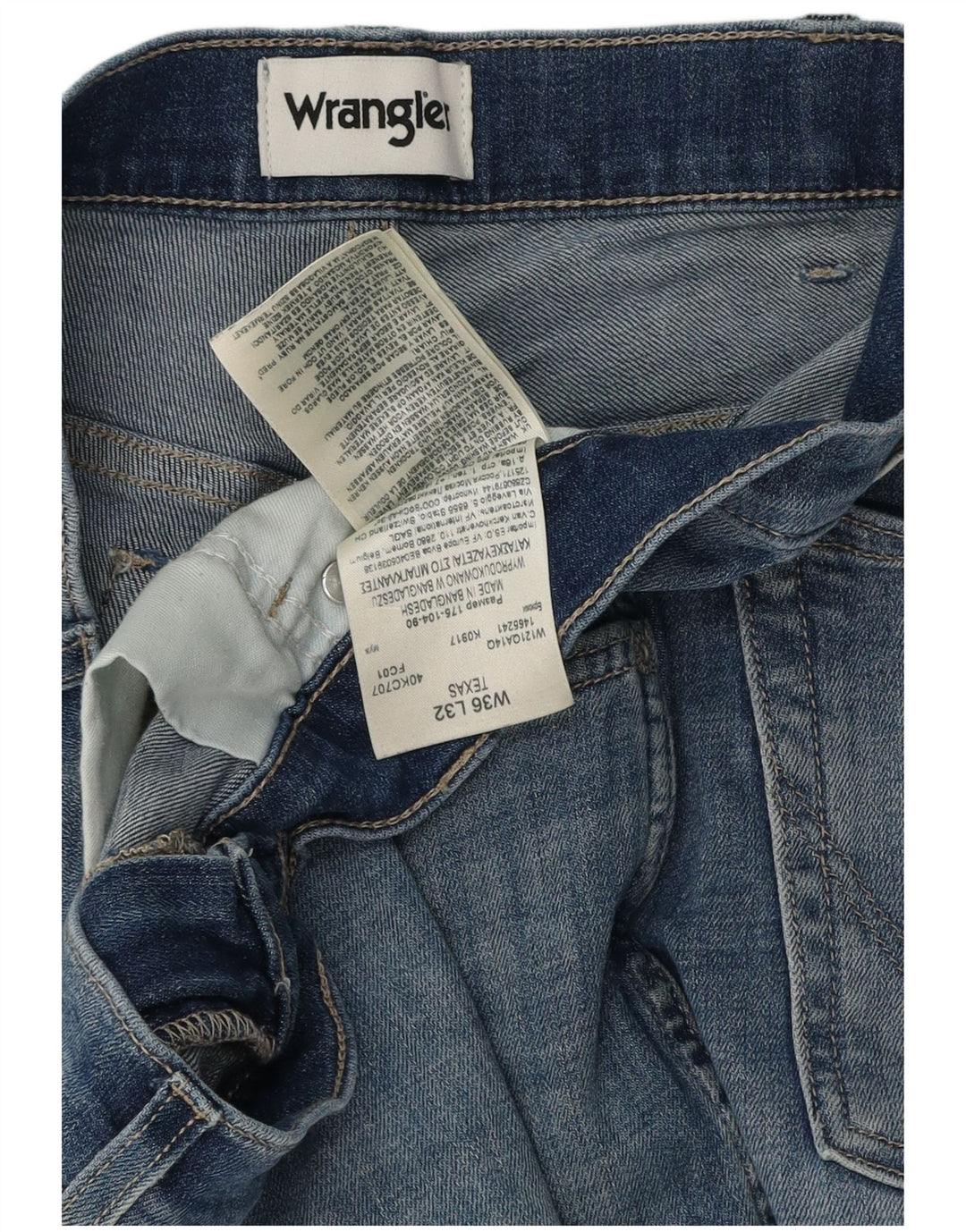 Wrangler Vaqueros Rectos Texas Para Hombre W36 L30 Algodón Azul