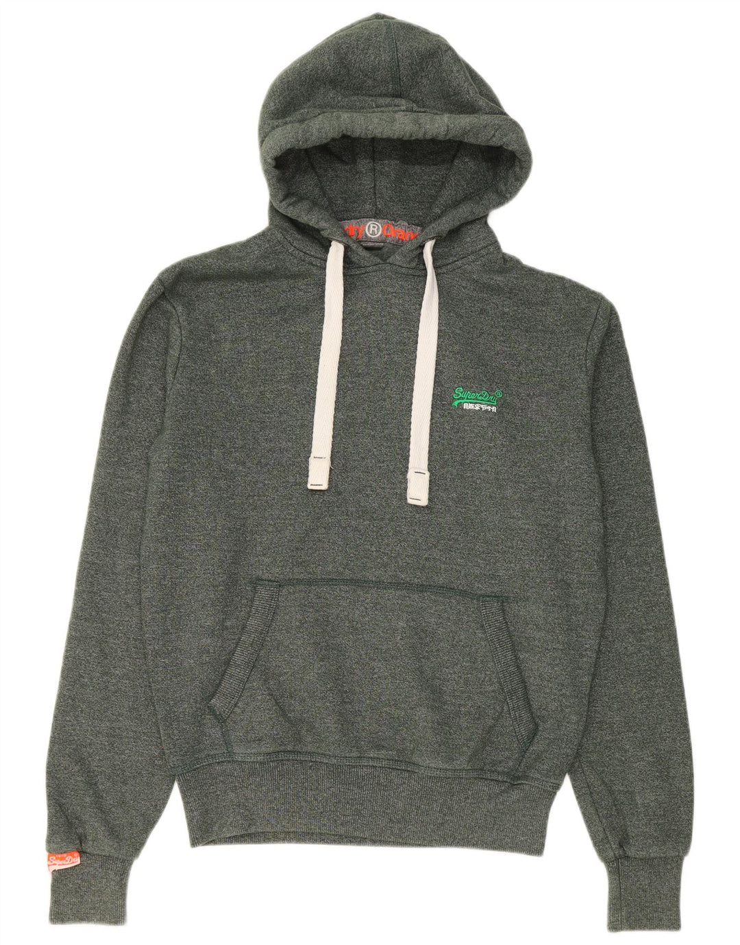 Superdry Hombre Sudadera Con Capucha Jersey De Algodón Moteado Verde Medio