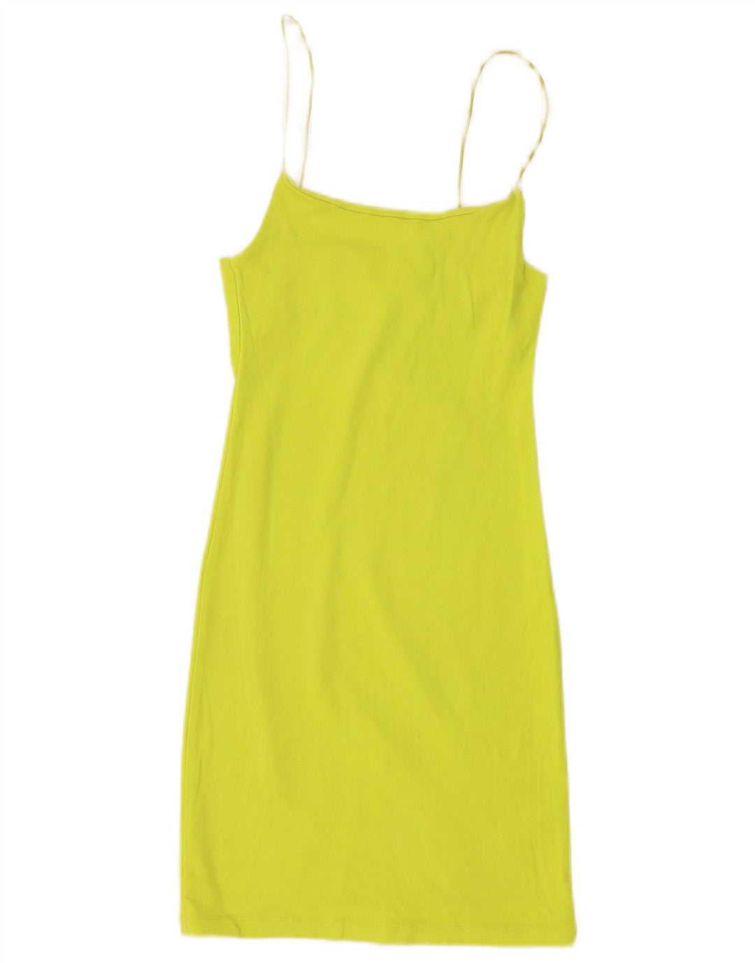 Zara Mujer Vestido De Verano Reino Unido 42 Algodón Verde Medio
