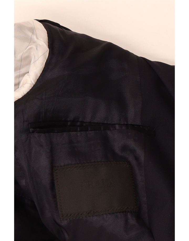 Prada Chaqueta tipo blazer de 2 botones para hombre IT 48 Lana azul marino mediana