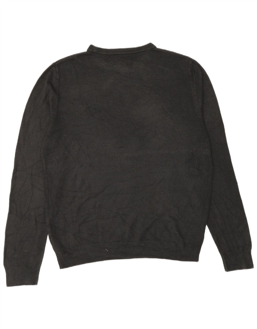 Marks & Spencer - Jersey de cuello redondo para hombre, talla grande, acrílico negro