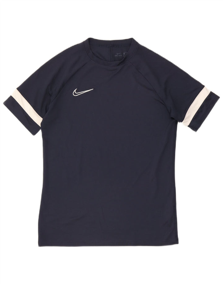 Camiseta Nike Dri Fit para hombre con bloques de color azul marino mediano