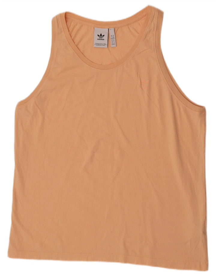 Adidas Hombre Chaleco Top XL Naranja Algodón