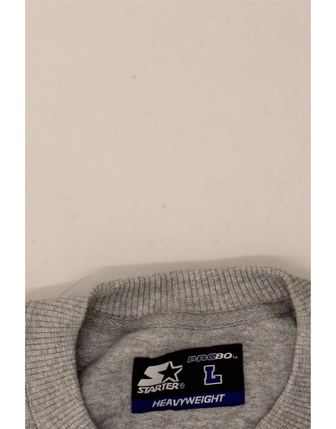 Starter Jersey De Cuello Redondo Para Hombre Jersey Grande Gris Moteado