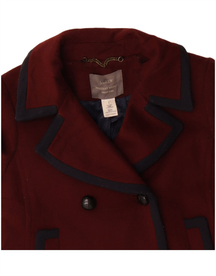 J. Crew Abrigo de guisante de gran tamaño para mujer US 2 XS Lana granate