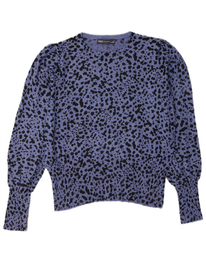Marks & Spencer Jersey con Cuello Barco para Mujer UK 40 Azul Medio