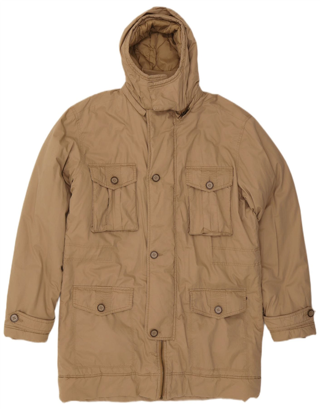 Wrangler Parka con capucha para hombre, talla 44, 2XL, color beige, poliamida