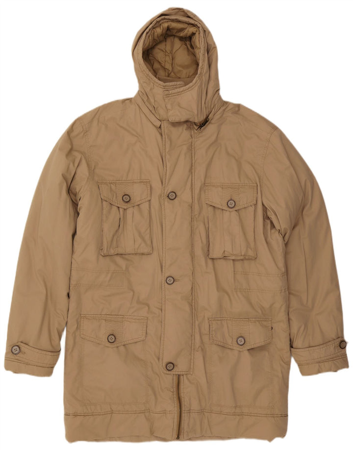 Wrangler Parka con capucha para hombre, talla 44, 2XL, color beige, poliamida