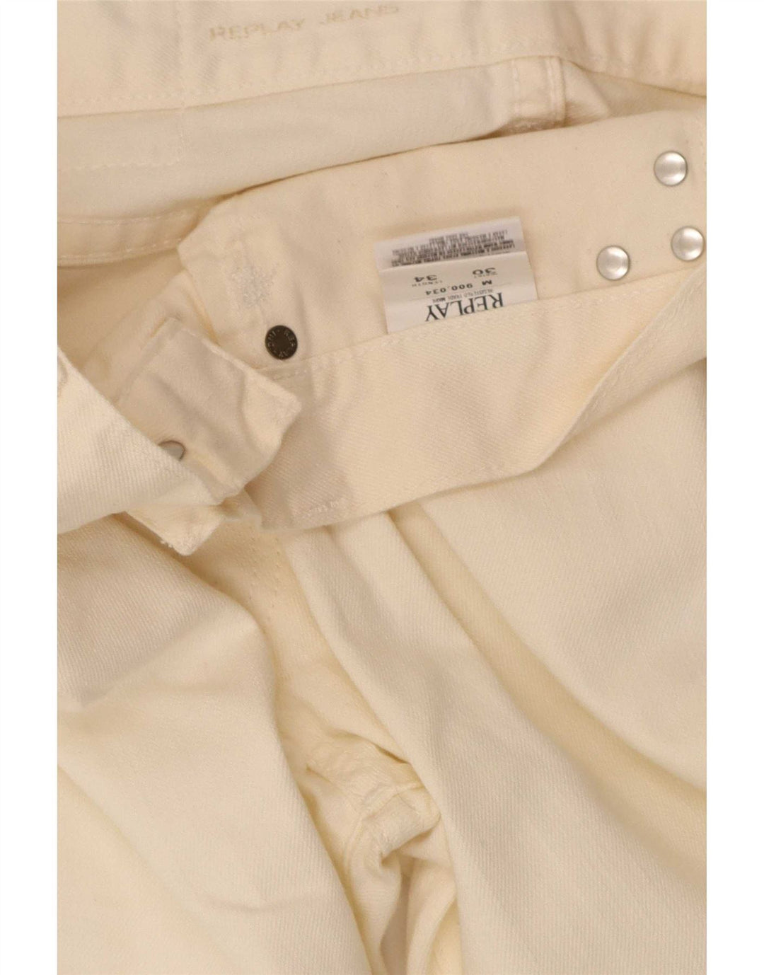 Replay Vaqueros rectos para hombre W30 L34 Algodón beige