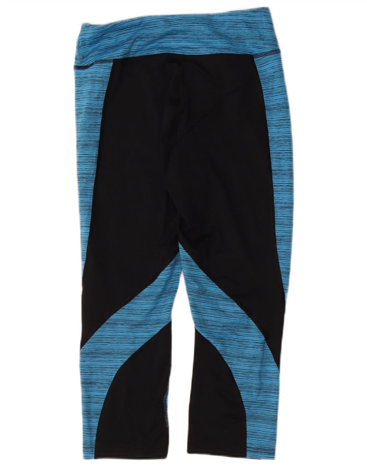 Champion Leggings Capri para mujer UK 44 Poliéster con bloques de color negro mediano