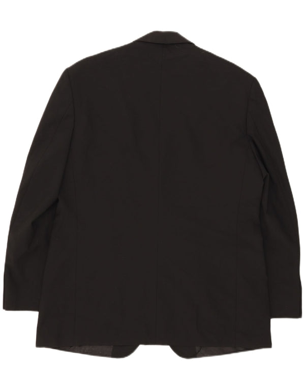 Marks & Spencer Chaqueta tipo blazer de 2 botones para hombre UK 42 Grande Poliéster negro