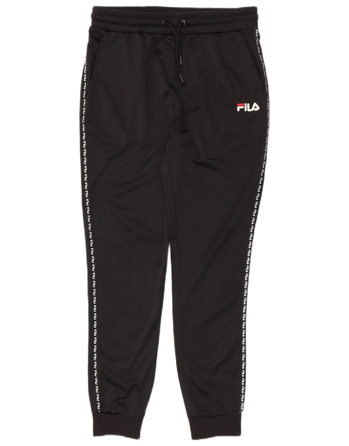 Fila Hombre Pantalones De Chándal Gráfico Joggers Pequeño Poliéster A Rayas Negro