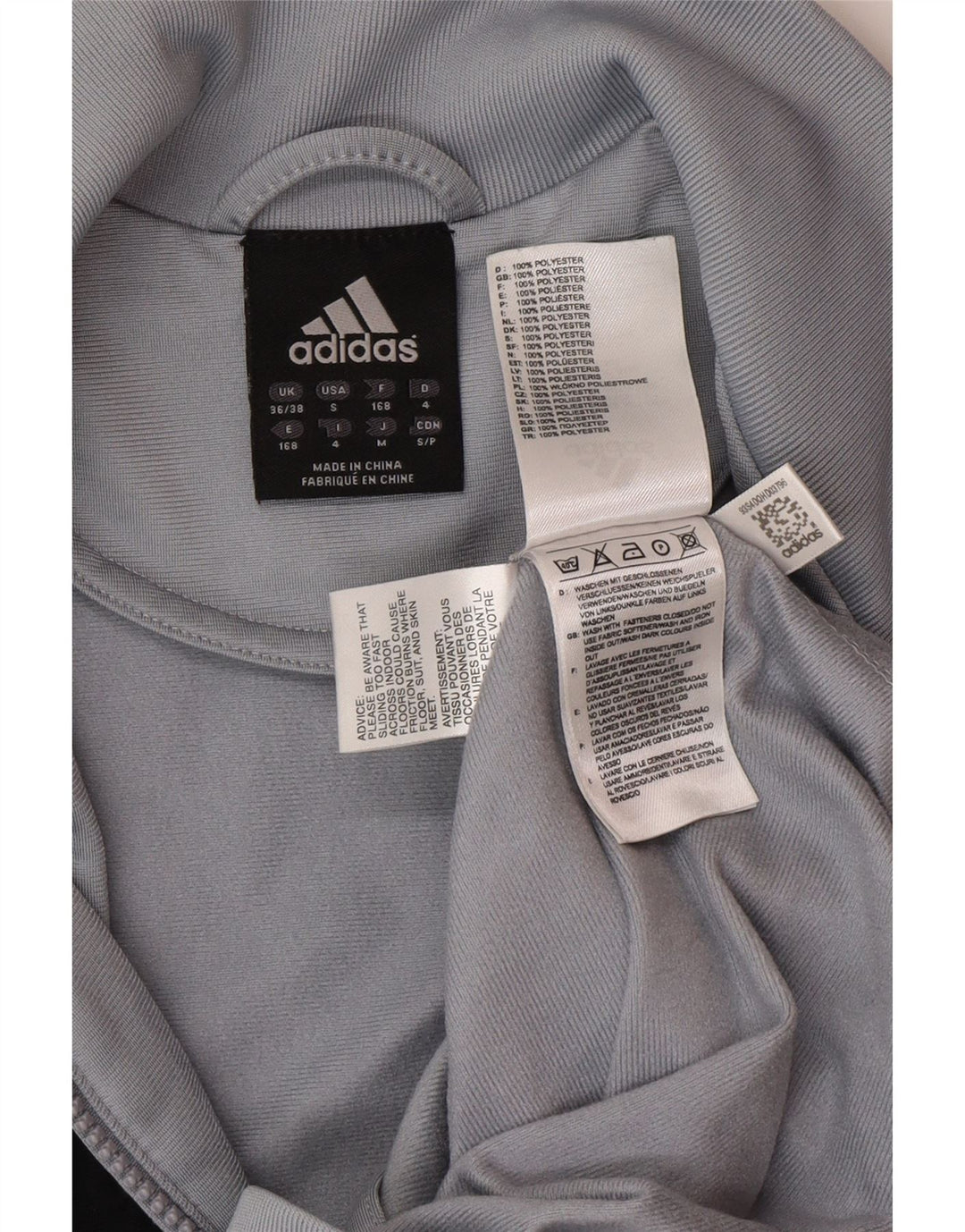 ADIDAS Chaqueta de chándal holgada para hombre UK 36/38 Small Blue Colourblock