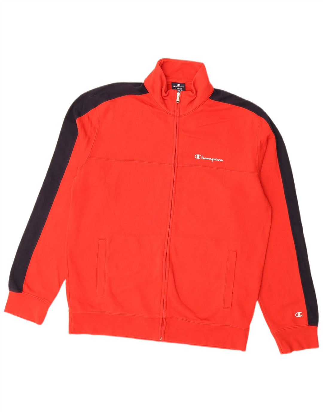 Champion Chaqueta Top De Chándal Para Hombre Poliéster Color Block Rojo Grande