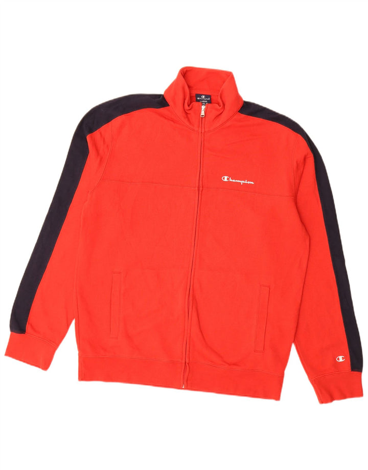 Champion Chaqueta Top De Chándal Para Hombre Poliéster Color Block Rojo Grande