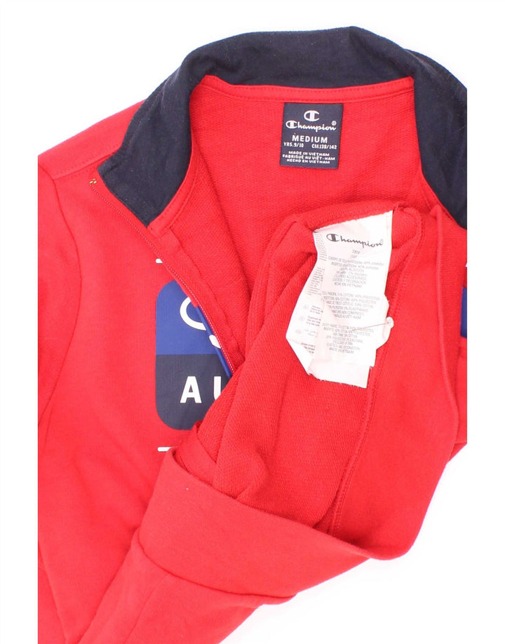 Champion Chaqueta de chándal gráfica para niños 9-10 años Mediana Algodón Rojo