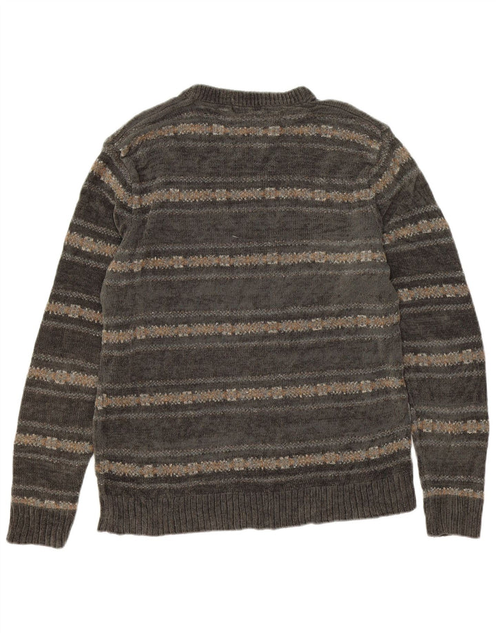 Dockers Suéter De Cuello Redondo Para Hombre Acrílico Fair Isle Gris Medio