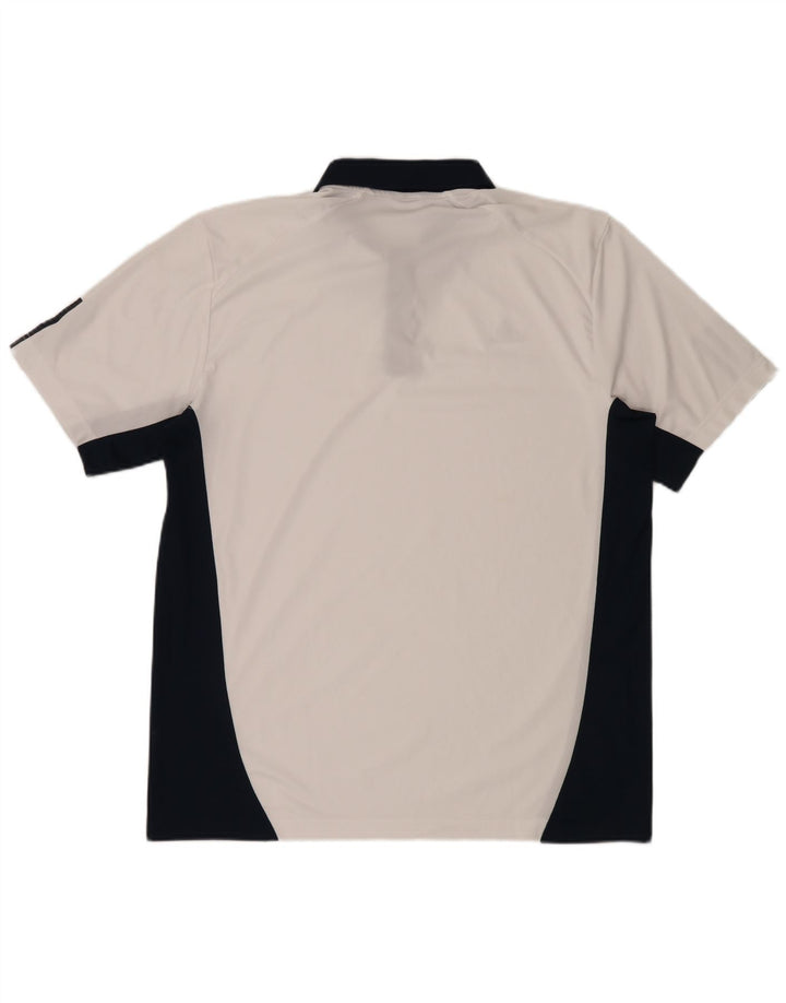 Polo Adidas Hombre XL Blanco Colorblock Poliéster