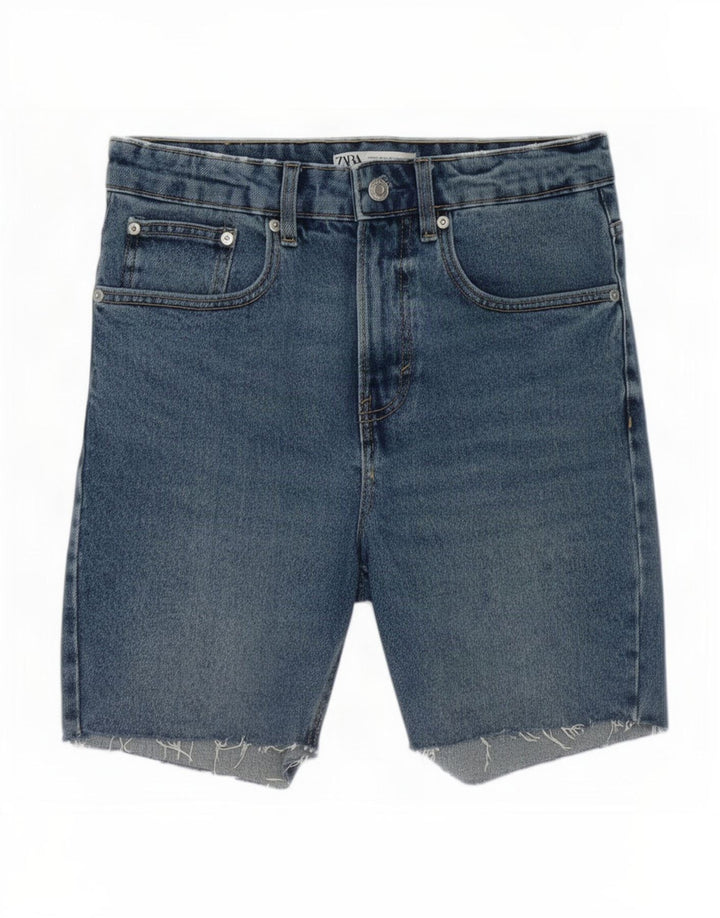 Zara Pantalones cortos de mezclilla para hombre EU 38 Small W30 Azul