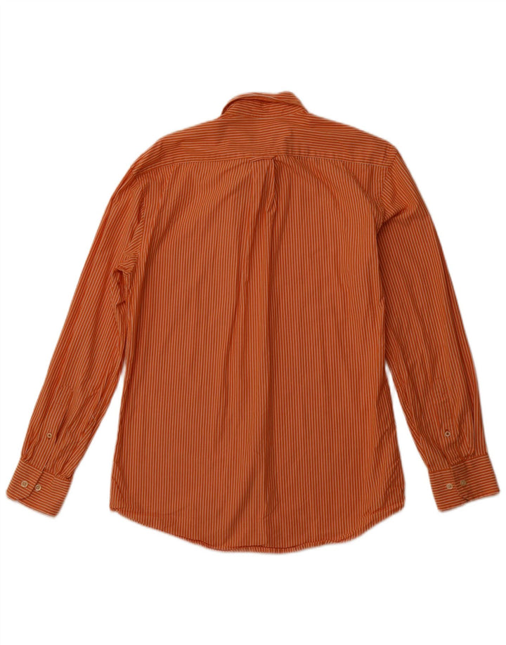 Camisa Izod Hombre Medium Naranja Pinstripe