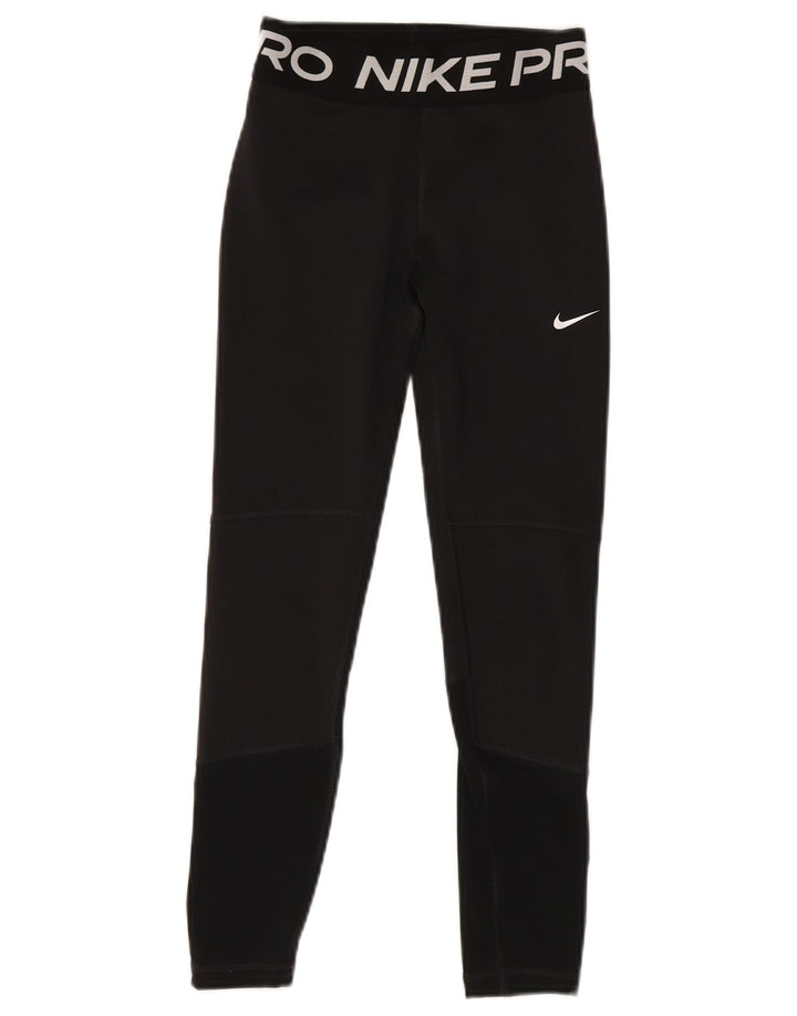 Leggings NIKE Dri Fit Graphic para niñas 10-11 años Mediano Negro Poliéster