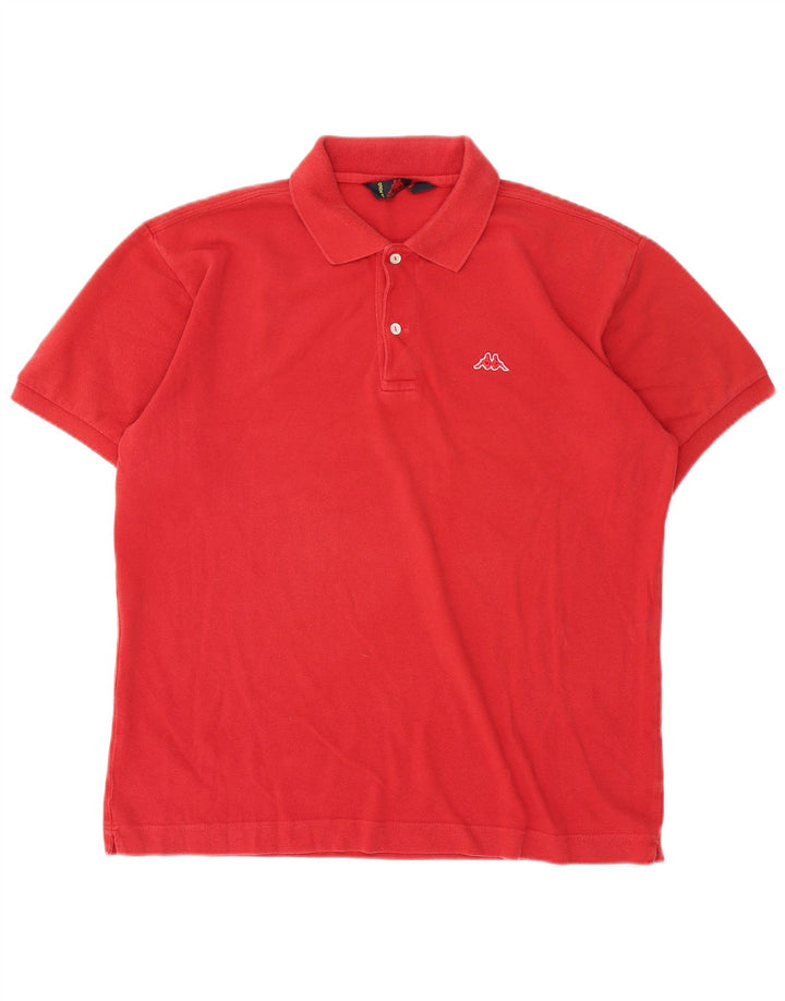 Kappa Polo Hombre Grande Rojo Algodón