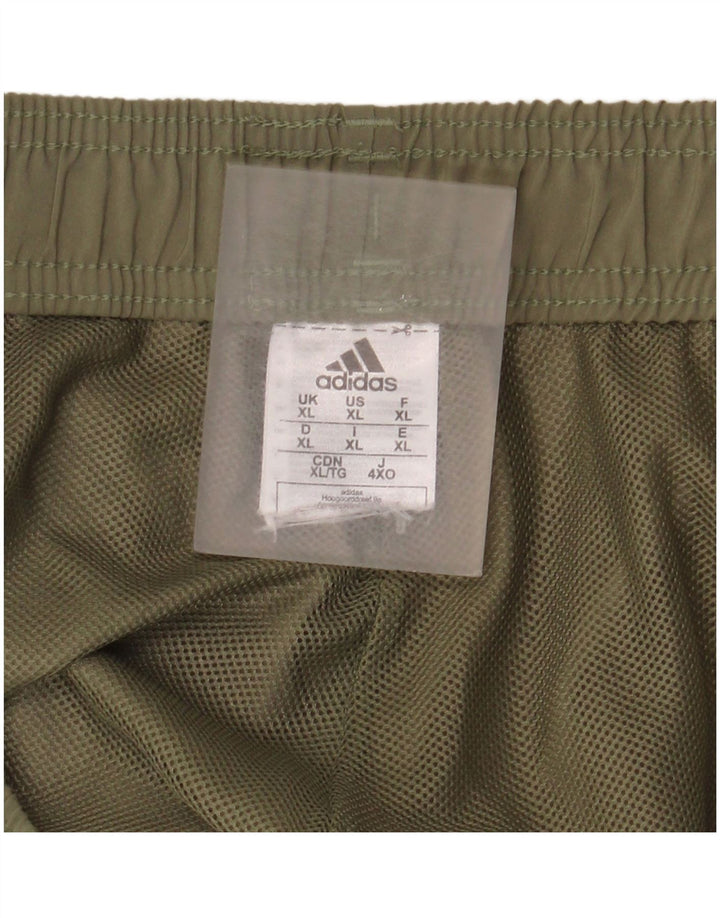 Adidas Pantalones cortos deportivos para hombre XL Verde Poliéster